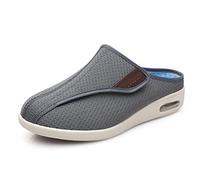 ASRJ Chaussures d'œdème diabétique pour Hommes avec Mousse à mémoire de Forme Chaussures de Marche réglables pour Les Personnes âgées œdème arthritique Pieds enflés Pouce Valgus