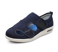 ASRJ Chaussures diabétiques Extra Larges pour Hommes, Chaussures de Marche réglables pour Les Personnes âgées, l'arthrite Les Pieds enflés Le Pouce Les Chaussons orthopédiques