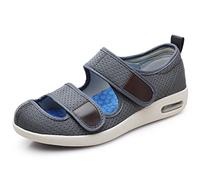 ASRJ Chaussures orthopédiques pour Femme avec Coussin d'air pour diabétiques, Personnes âgées œdème arthritique Pied enflé Pouce valgus Chaussures de Marche réglables Chaussures Extra Larges