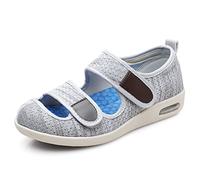 ASRJ Chaussures orthopédiques pour Femme avec Coussin d'air pour diabétiques, Personnes âgées œdème arthritique Pied enflé Pouce valgus Chaussures de Marche réglables Chaussures Extra Larges