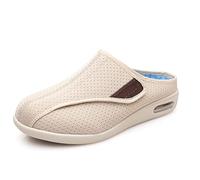 ASRJ Chaussures pour Femmes diabétiques, Chaussures de Marche pour Personnes âgées œdème réglables faciles à Coussin d'air antidérapantes orthopédiques légères Confortables Pantoufles décontractées