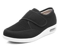 ASRJ Pantoufles diabétiques extra larges pour femmes pour l'arthrite des pieds chaussures d'été respirantes antidérapantes pantoufles gonflées ajustables pour hommes et femmes