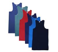 ASRL ® Lot de 6 débardeurs classiques pour homme 100 % coton majoritaire noir et blanc et assortiment S, M, L, XL, XXL., Lot de 6 couleurs assorties, XL