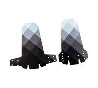 AsrMyjcx 1 Paire Protection Arrière Vélo Garde-Boue Avant Arrière Garde-Boue VTT Pare-Boue Fonction Imperméable Matériau PP Léger Pliant Montage Facile Convien, Gris Blanc