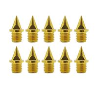 AsrMyjcx 10 Pièces Spikes pour Piste Adaptées pour Chaussures D'Athlétisme Série Métal Carbone Faciles à Installer Convenant à Courses D'Endurance Terrain de S, Or, 01