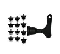 AsrMyjcx 12 Pièces Crampons Foot Pointes Bottes Filetés M5 Alliage Fixation Facile pour Sport de Terrain Entraînement Parties entre Amis, Pas de boîte de rangement