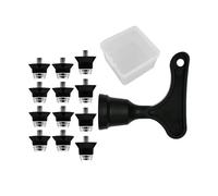 AsrMyjcx 12 Pièces Crampons Foot Pointes Bottes Filetés M5 Alliage Fixation Facile pour Sport de Terrain Entraînement Parties entre Amis