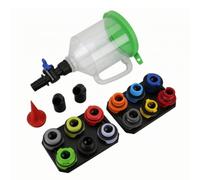 AsrMyjcx 18 Pièces Kit D'entonnoir Mesure Auto Utilitaire Kit Remplissage D'huile Moteur Adaptateurs pr Garages