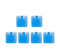 AsrMyjcx 6 Pièces Bloc Réfrigérant pour Sac Isotherme avec Design Étanche Pack de Briques Glacées Portable pour Glacière Blocs Freezer Réutilisables et Faciles, 7cmx7cmx3cm