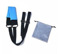 AsrMyjcx Bande de Étirable Sangle d'Étirement Sangle de Souplesse Sangle de Posture Ajustement en Longueur avec Boucles Métalliques Centre Rembourré Protecteur, Bleu