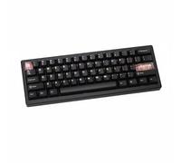 AsrMyjcx Clavier Mécanique Compact 60 pour Bureau Jeux Programmation Taper Gasket Mount avec Connexion USB C et Filaire Rétroéclairage RVB et Cadre en Alliage, Noir, Qk61 Anglais