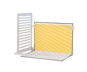 AsrMyjcx Fond Photographie Table avec Support Pliable Deux Sections Panneau Double Face Texture Imprimée et Teinte Unie Formata3 Adapté au Catalogue Réseaux, Ensemble Cinq