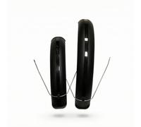 AsrMyjcx Garde Boue Vélo Neige Garde VTT Ailes Vélos Déflecteur Étanche en EPC Large 110mm Couverture Contre Eau Débris Adapté aux Pistes Boueuses Trajets Quotidiens Randonnée, Noir, 24 Pouces