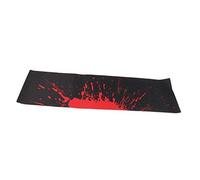AsrMyjcx Griptape Antidérapant Feuille Grip Planche à roulettes Ruban Adhésif Abrasif Résistance Déchirure Étanche PVC Adapté Adultes Déplacements Quotidiens, Noir et Rouge, 84 x 23cm