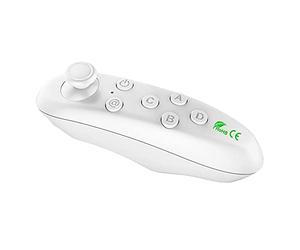 AsrMyjcx Joystick Gamepad Manette Bluetooth sans Fil Multifonction Contrôleur Télécommande Universelle pour Selfie Musique Lecture Jeux Vidéo Adapté Étu, Blanche