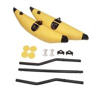 AsrMyjcx Kayak Stabilizer Float Flotteur Stabilisateur Canoë Aileron Latéral Kit Dérive Accessoire Bateau PVC Maille Gonflable Aide au Pagayage Stable et au, Jaune