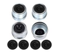 AsrMyjcx Lot de 4 Cache-moyeux de Remorque avec Bouchon en Caoutchouc, Roulement de Rechange pour Garage