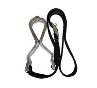 AsrMyjcx Muselière pour Cheval, Bride Corrective, Sécurité Métal et Fibre de Polyester pour Centre D'équithérapie, Soins Quotidiens, Noir