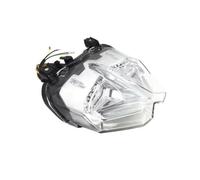 AsrMyjcx Phare Arrière Rechange Sûr Éclairage | Lentille Mlée en Plastique, Feu Arrière Clignotants Intégrés, 12 V, Motards, Transparent