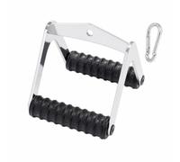 AsrMyjcx Poignée de Rameur pour Câble Attachée Accessoire de Machine Manche de Tirage Poignée de Traction Acier Solide avec Revêtement TPE Prise Stable, Modèle F102