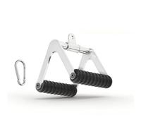 AsrMyjcx Poignée de Rameur pour Câble Attachée Accessoire de Machine Manche de Tirage Poignée de Traction Acier Solide avec Revêtement TPE Prise Stable, Modèle F103