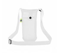 AsrMyjcx Porte-Bouteille Portable Sac Bandoulière Support Boisson Poche Frontale Bouton Pression Sangle Ajustable Marque Réfléchissante Adapté aux Balades, Blanc