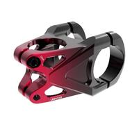 AsrMyjcx Potence Vélo Potence Guidon Aluminium Installation Sécurisée Pièce Remplacement Courte 318mm Support Fourche 286mm Suitable pour Vélo Descente BMX VTC, Noir Rouge