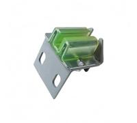 AsrMyjcx Sabot de Guidage d'ascenseur Ensemble Sabot Guide Contrepoids Chaussure Tête WM Support Métal Doublure Plastique Angle Droit Pose sur Rail Fixation à, 10mm, Entraxe 70mm Trou Oblong