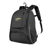 AsrMyjcx Sac à Dos de Baseball avec Bretelles Rembourrées Doubles, Sac D'équipement Multifonctionnel avec Compartiment à Chaussures Séparé et Multiples Poc, Noir