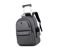 AsrMyjcx Sac de Sport à roulettes, Grande Valise étanche, avec poignée télescopique et roulettes, pour Ordinateur, Entreprise, Salle de Sport, Gris