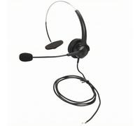 AsrMyjcx Téléphone Casque Téléphonique Filaire Professionnel Micro Directionnel Oreillette Unique Serre-tête Ajustable Mousse Coupe-Vent Limitant Les Bruits