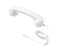 AsrMyjcx Téléphone filaire rétro, combiné classique USB-C multifonctionnel, récepteur téléphonique fixe pour appels depuis un ordinateur, Blanc