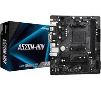 ASRock A520M-HDV - Carte-mère - micro ATX - Socket AM4 - AMD A520 Chipset - USB 3.2 Gen 1 - Gigabit LAN - carte graphique embarquée (unité centrale requise) - audio HD (8 canaux)