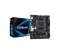 Asrock A520M-HVS : Carte mère micro ATX AMD A520 Socket AM4, Ryzen 3000 Series, DDR4-SDRAM 64Go max, M.2, SATA III, Gigabit Ethernet