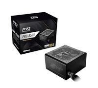 ASRock Bloc d'alimentation PRO 850G - Certifié 80 Plus Gold 850 W, compatible ATX 3.1 et PCIe 5.1, connecteur natif 12 V-2 x 6, ventilateur à faible bruit de 120 mm, garantie 3 ans