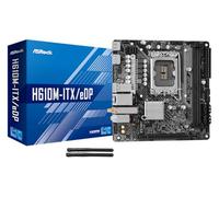 ASRock H610M ITX/eDP, Intel H610, 1700, Mini ITX, 2 DDR4, HDMI, DP, eDP, Wi-FI, PCIe4, 1x M.2
