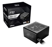 ASRock Pro Series PRO-750B Bloc d'alimentation 750 W 80Plus Bronze ATX3.1 et PCIe5.1 avec câble Double Couleur 12 V-2 x 6 120 mm Ventilateur à Faible Bruit