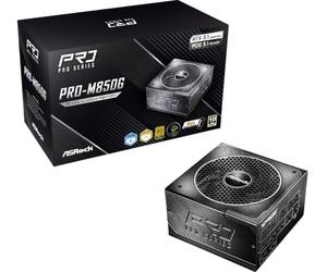 ASRock Pro Series PRO-M850G Bloc d'alimentation 80Plus 80Plus et Cybenetics Gold Full Modulaire ATX3.1 et PCIe5.1 Ready avec câble Double Couleur 12 V-2 x 6