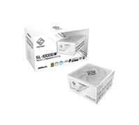 Asrock SL-1000GW Steel Legend - Alimentation 1000W ATX 3.1 - 80 PLUS Gold, Modulaire, Ventilateur 135mm FDB, Protections multiples, Blanc