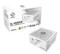 ASRock Steel Legend SL-1000GW Bloc d'alimentation modulaire Complet ATX3.1 PCIe5.1 1000 W 80 Plus Gold & Cybenetics Platinum avec câble Bicolore 12 V-2 x 6 Blanc