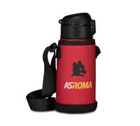 AsRoma Gourde Garçon Seven, rouge, avec porte-bouteille à bandoulière, maintien de la température : chaud 12h/froid 24h