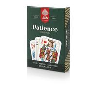 ASS Altenburger Patience Jeu de cartes - 2 × 26 mini cartes à jouer + 3 jokers - Jeu de cartes compact avec motif de moineau - Pour Rommé, Canasta, Bridge, Skat, Mau-Mau, Durak et voyages
