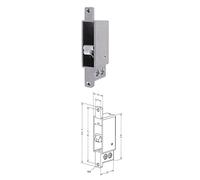 Assa Abloy 875-10-00 - Contact pour pêne dormant 875-4 Mètres - Sans tétière - effeff