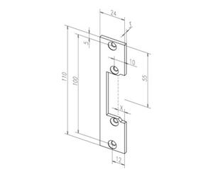 ASSA ABLOY Lame plate 106 VA ma ktg.w.24xl.110mm DIN L/R ASSA ABLOY Quantité:1