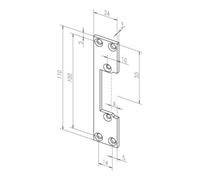 ASSA ABLOY Plaque de sonnerie plate 107 STA galvanisée ktg. B.24xL.110mm DIN L/R Quantité:1