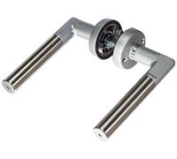 Assa Abloy Poignée avec déverrouillage par code pour portes, alimentée par batterie, D8812V000 gris, ouverture avec main gauche