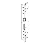ASSA ABLOY Serrure d'angle de sécurité 312 L.500mm S.3mm VA ma DIN R Quantité:1