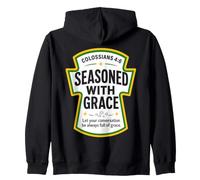 Assaisonné avec des Condiments chrétiens Grace Colossians 4:6 Sweat à Capuche