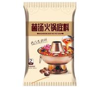 Assaisonnement de Base de Soupe Chinoise Authentique, Sauce Au Bouillon de Potée du Sichuan, Champignons Osseux et Bouillon Clair, Base de Soupe pour Nouilles à Fondue Chinoise(Mushroom broth)