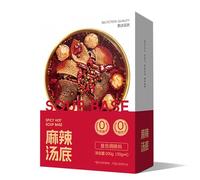 Assaisonnement pour Soupe Chinoise Authentique, Sauce pour Bouillon de Fondue Épicée du Sichuan, Base de Soupe pour Fondue Chinoise et Cuisine(Spicy)